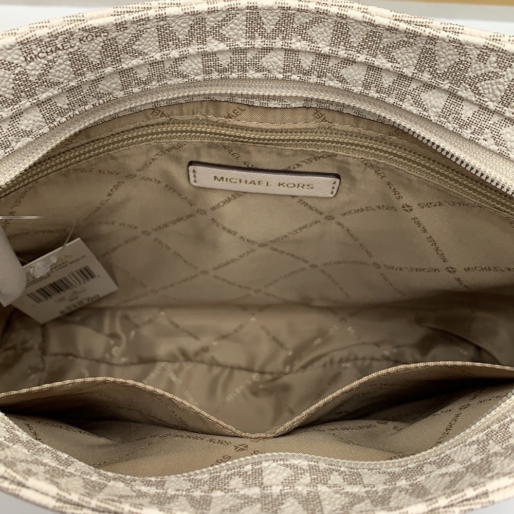 Michael Kors Jet Set Travel Large Messenger Crossbody Bag Light Cream Multi - Picture 15 of 15